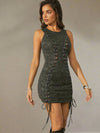 Radiant Tie-Dye Lace-Up Bodycon Dress: Embrace Your Haute Style