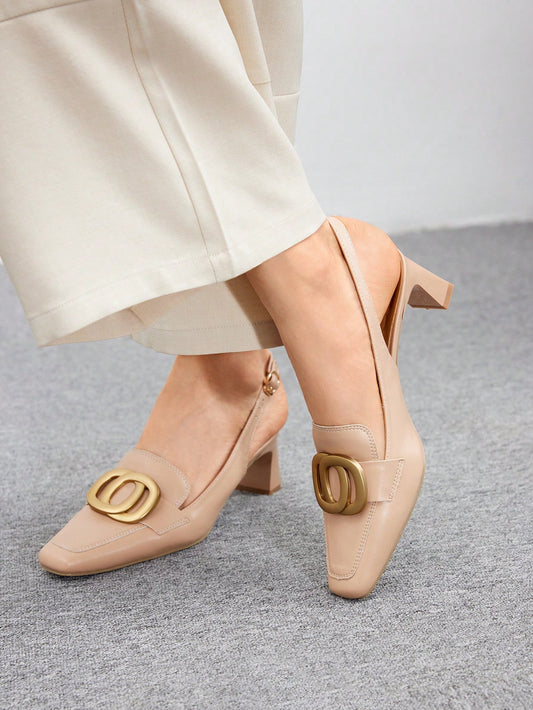 Elegant Solid Color High-Heeled Shoes for Chic Summer Comfort - Perfect for Business and Casual Wear