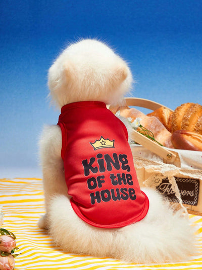 Summer Breeze: King of the House Fluorescent Green Pet Vest for Cool and Comfortable Adventures