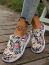 Autumn Halloween Rose Skull Loafers: Fashionable, Lightweight, and Comfortable Casual Sneakers