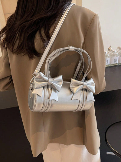 Modern Elegance: PU Solid Color Handbag for Fashionable Women