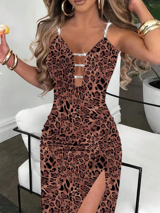 Elevate your warm weather wardrobe with our Wild and Free: Summer Leopard Print Spaghetti Strap Dress. Made with high quality materials, this dress features a stylish leopard print and adjustable straps for the perfect fit. Experience effortless style and comfort all summer long.