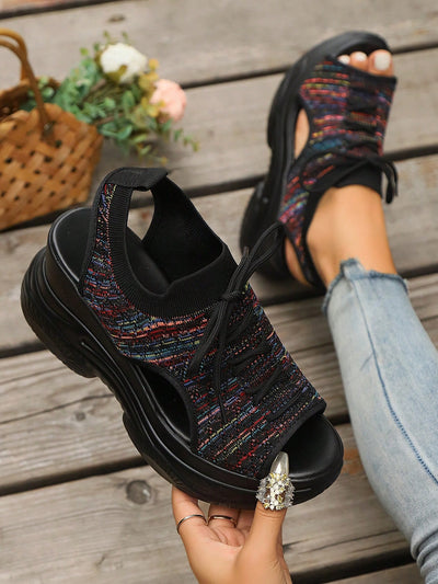 Step Up Your Style with Women's Thick-Soled Platform Sport Sandals