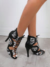 Stun the Dance Floor: Lace-Up Stiletto High Heels for Women