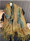 Chic Paisley Jacquard Scarf with Fringe: The Perfect Versatile Accessory