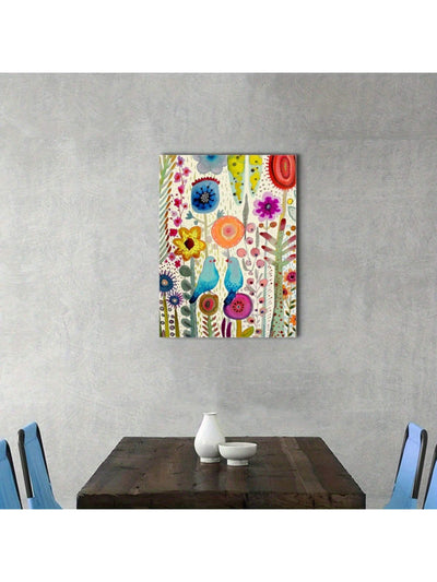 Beautiful Flower and Blue Bird Poster Painting - Aesthetic Home Decor Gift for Friends