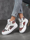 Colorful Comfort: Women's High Top Athletic Sneakers with Lace-Up Design