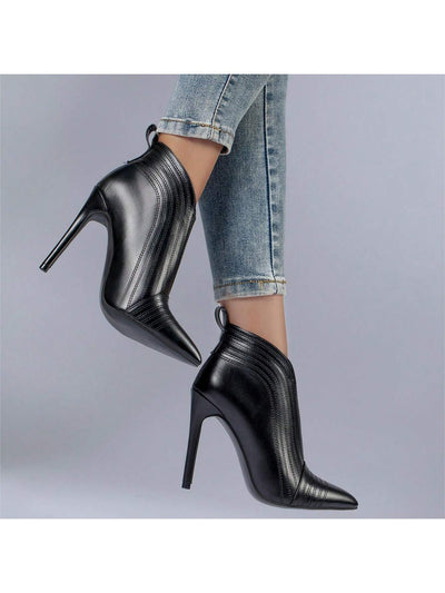 Black Pointed Toe Stiletto Ankle Boots: The Perfect Autumn Dress Booties
