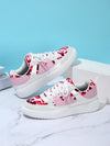 Pretty in Pink: Leopard Print Casual Student Sneakers for Women