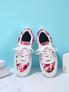 Pretty in Pink: Leopard Print Casual Student Sneakers for Women