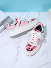 Pretty in Pink: Leopard Print Casual Student Sneakers for Women