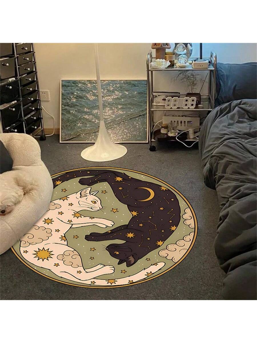 Add a touch of retro charm to your living room with our Anti-Slip Crystal Velvet Carpet. Featuring a cute cat pattern, this carpet not only adds style but also prevents slips and falls with its anti-slip design. Made from high-quality crystal velvet, it provides a soft and comfortable surface for your feet.