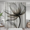 Leafy Elegance: Waterproof and Mildewproof Polyester Shower Curtain for Stylish Bathroom Divider