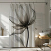 Leafy Elegance: Waterproof and Mildewproof Polyester Shower Curtain for Stylish Bathroom Divider