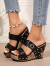 Beautiful Butterfly Flower Studs Peep Toe Wedge Sandals: A Feminine Touch to Your Summer Wardrobe