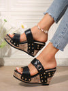 Beautiful Butterfly Flower Studs Peep Toe Wedge Sandals: A Feminine Touch to Your Summer Wardrobe