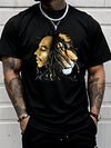 Roar in Style: Men's Lion Print Short Sleeve Casual T-Shirt