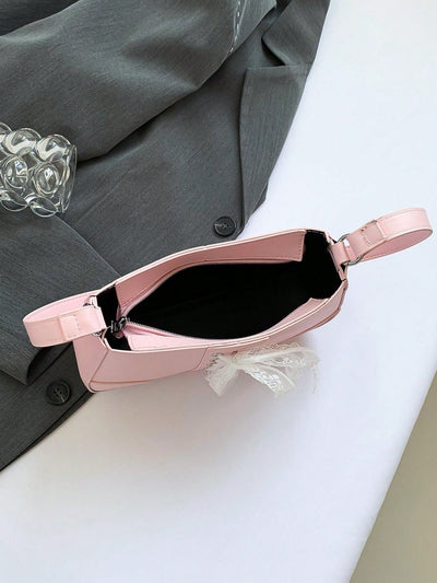 Elegant Ballet Style Lace Shoulder Bag with Bowknot Detail - The Perfect Blend of Sweetness and Style