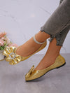 Chic Plus Size Women's Bowknot Flat Shoes for Daily Wear and Dressing Up