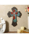 Rustic Wooden Cross Wall Art - Farmhouse Decor for Indoor & Outdoor Christmas Charm