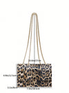 Wild and Chic: Leopard Print Mini Square Shoulder Bag for Women