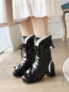 Sweet and Cute Lolita Fashion with Japanese Lace Flower Short Boots