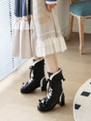 Sweet and Cute Lolita Fashion with Japanese Lace Flower Short Boots