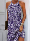 Chic Allover Print Halter Dress - Effortless Style for Any Occasion!