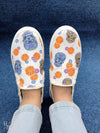 Spooky Chic Halloween Canvas Slip-On Sneakers: Fashionable, Comfortable, and Breathable