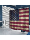 Patriotic Pride Shower Curtain - American Flag Graphic Print with Waterproof Design and 12 Plastic Hooks - 72x72 Inches