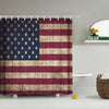 Patriotic Pride Shower Curtain - American Flag Graphic Print with Waterproof Design and 12 Plastic Hooks - 72x72 Inches