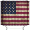 Patriotic Pride Shower Curtain - American Flag Graphic Print with Waterproof Design and 12 Plastic Hooks - 72x72 Inches