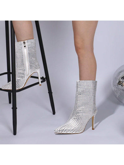 Sparkly Rhinestone Ankle Boots: Perfect for Parties, Weddings, and Daily Wear