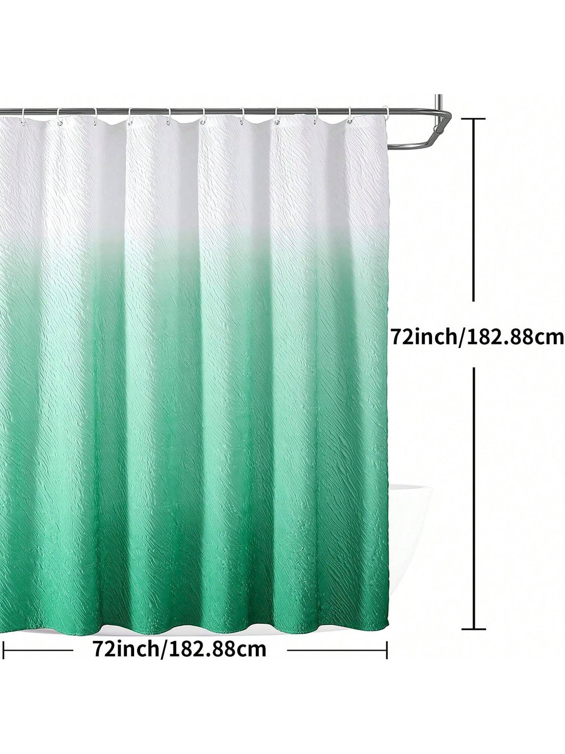 Add a touch of elegance to your bathroom with our 3D Embossed Gradient Fabric Shower Curtain. Made with waterproof fabric, it's not only stylish but practical as well.&nbsp;
