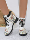 Chic and Stylish British Printed Ankle Boots for Women