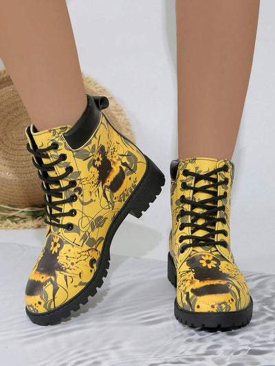 British Belle Printed Boots: Stylish, Comfortable, and Versatile Women's Ankle Boots