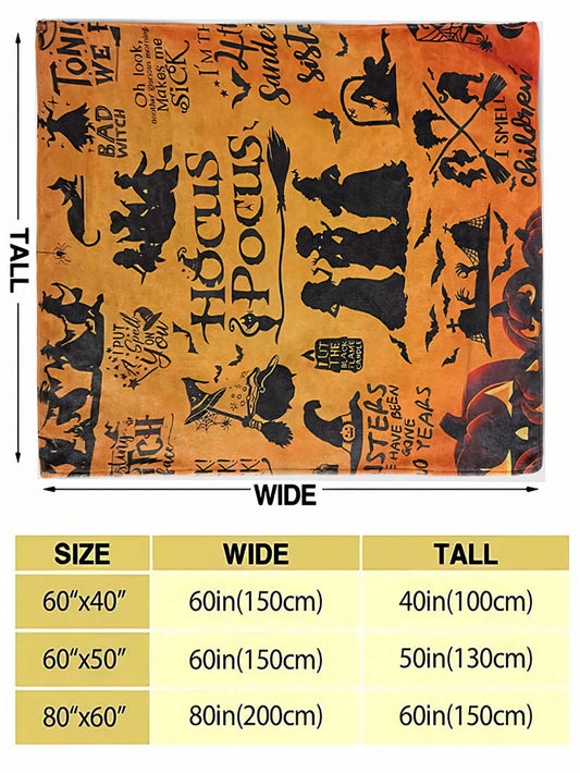 Spooky Season Snuggles: Halloween Pattern Coral Fleece Blanket