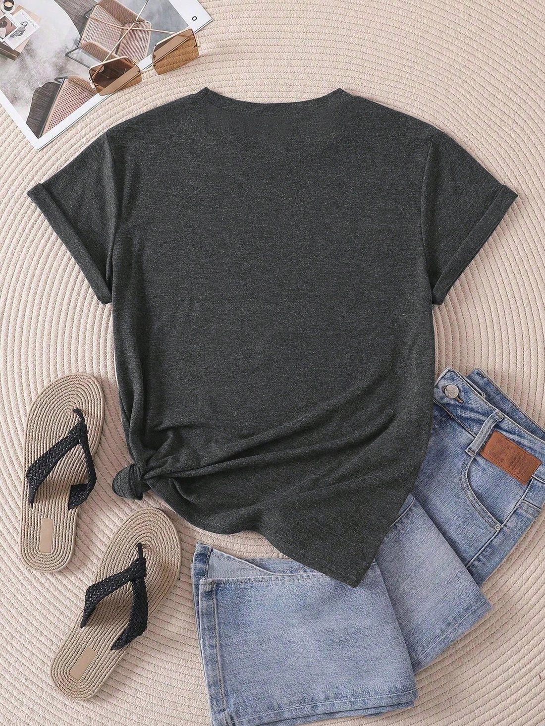 This quirky Playful Paws cat graphic tee is purr-fect for any cat lover. Made with a casual round neck design, this summer tee is a great addition to your wardrobe. Show off your playful side while staying comfortable and stylish. Get yours meow!