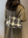 Plaid Perfection: Women's Large Handbag with Chain Strap - The Ultimate Tote Bag