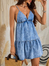 Women's Denim Spaghetti Strap Short Dress for Beach Vacation and Casual Wear