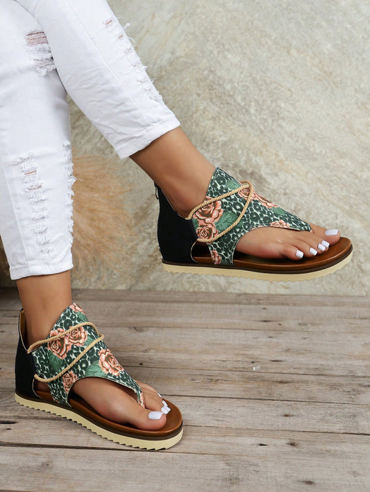 Step into the Floral Fantasy Cross-Strap Flat Sandals and experience comfort and style on your next beach vacation. With their feminine floral design and secure cross-strap, these sandals will add a touch of elegance to any outfit. Made for long walks on the beach, these sandals are the perfect combination of fashion and functionality.