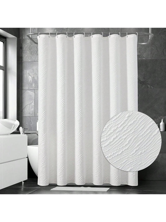 Upgrade your bathroom with our 3D Textured Fabric Shower Curtain. Made with a waterproof finish, it adds a touch of elegance and functionality to your daily routine. The textured fabric adds depth and dimension to your bathroom, while the waterproof feature ensures a hassle-free experience.