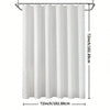 3D Textured Fabric Shower Curtain with Waterproof Finish - Complete Bathroom Upgrade