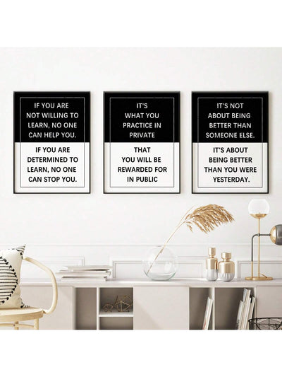 Inspirational Quote Canvas Set: A Creative Wall Art Gift for Every Space