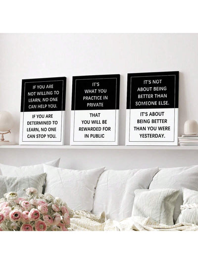 Inspirational Quote Canvas Set: A Creative Wall Art Gift for Every Space