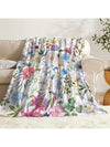 Chic Floral Print Blanket - Soft & Cozy Perfect for Travel, Sofa, Bed, or Office