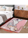 Adorable Cartoon Cat Patterned Washable Carpet - Ideal for Cozy Bedroom Decor