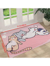 Adorable Cartoon Cat Patterned Washable Carpet - Ideal for Cozy Bedroom Decor