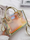 Clear and Chic: Laser Shoulder Crossbody Handbag with Inner Pouch