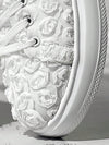 Floral Fantasy: Bridal Platform Running Shoes for Wedding Season